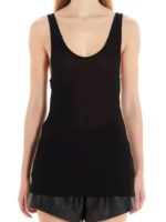 Top semi trasparente nero