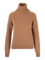 Pullover collo alto marrone