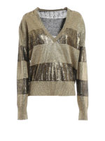 Pullover con righe lame