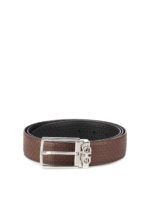 Cintura reversibile in pelle con fibbia