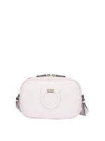 Piccola tracolla bianca Gancini in pelle