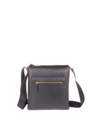 Borsa a tracolla martellata nera