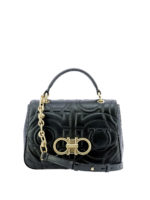 Borsa a mano Gancini in pelle matelasse