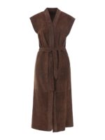 Cappotto smanicato in camoscio