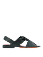 Sandali in pelle con intrecci