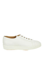 Sneaker in pelle martellata bianca