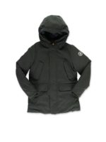 Giaccone verde con cappuccio