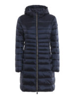 Piumino blu ultraleggero con cappuccio