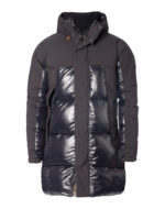 Piumino lungo in nylon opaco e lucido