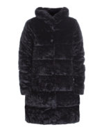 Piumino lungo in velluto