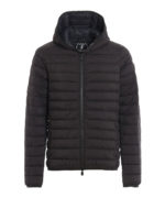 Piumino in nylon trapuntato grigio