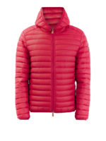 Piumino in nylon trapuntato rosso