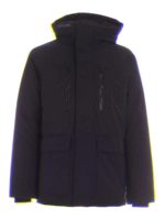 Parka imbottito con cappuccio nero