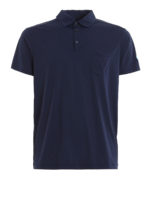 Polo blu in nylon stretch