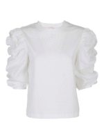 Blusa con maniche arricciate