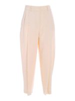 Pantalone beige gamba larga