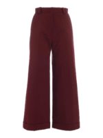 Pantalone gamba larga bordeaux
