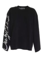 Maglione over con firma logo nero