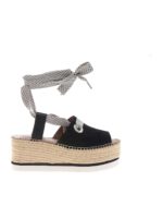 Sandali espadrillas neri con zeppa Amber