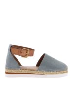 Espadrillas Glyn in suede azzurri