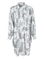 Vestito chemisier stampa Spring Fruits bianco