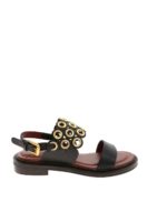 Sandali con occhielli neri