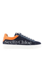 Sneaker effetto denim con logo