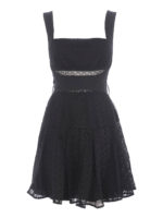 Abito smanicato in pizzo nero