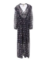 Vestito in chiffon con collo a V