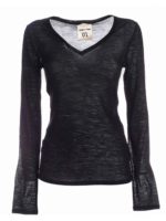 T-shirt Edwige maniche lunghe nero