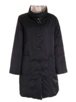 Piumino reversibile nero e beige