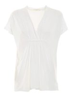 T-shirt a V drappeggiata