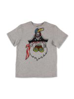 T-shirt grigia con stampa pirata
