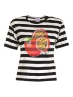 T-shirt bianca e nera con stampa