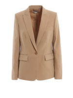 Blazer in twill di lana stretch