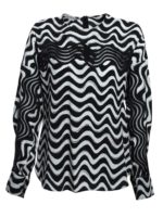 Blusa Amaya bianca e nera