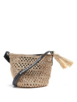 Borsa a secchiello in rafia