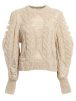 Maglione in misto alpaca effetto destroyed