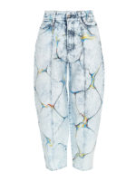 Jeans carrot fit effetto colore liquido