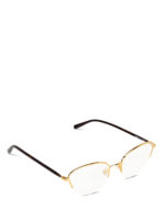 Occhiali da vista cat-eye oro e havana