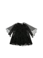 Abito in tulle nero con stampa stelle