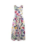 Abito bianco con stampa viso