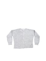 Cardigan grigio con rifinitura argento lamA