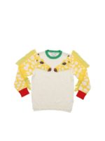 Pullover color crema con Giraffe Intarsiate