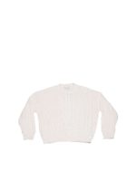 Pullover effetto tricot rosa cipria