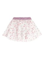 Minigonna con ricamo pois