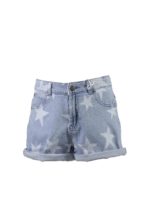 Shorts in denim con stelle