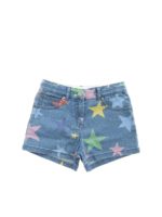 Shorts blu con stampa stelle