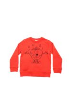 Felpa rossa con applicazioni natalizie