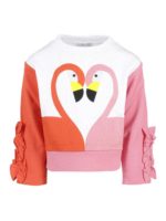 Felpa con stampa fenicotteri